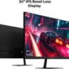 ZEBRONICS 60.96 cm (24 inch) Full HD IPS Panel with 280 Nits Brightness, Built-in Speakers, HDR10, 99% sRGB, 1 x DP, 1 x HDMI, 1 x 3.5mm Anti-glare Display Gaming Monitor (ZEB-IGM 101, ZEB-N24A)  (Frameless, Adaptive Sync, Response Time: 1 ms, 180 Hz Refresh Rate)